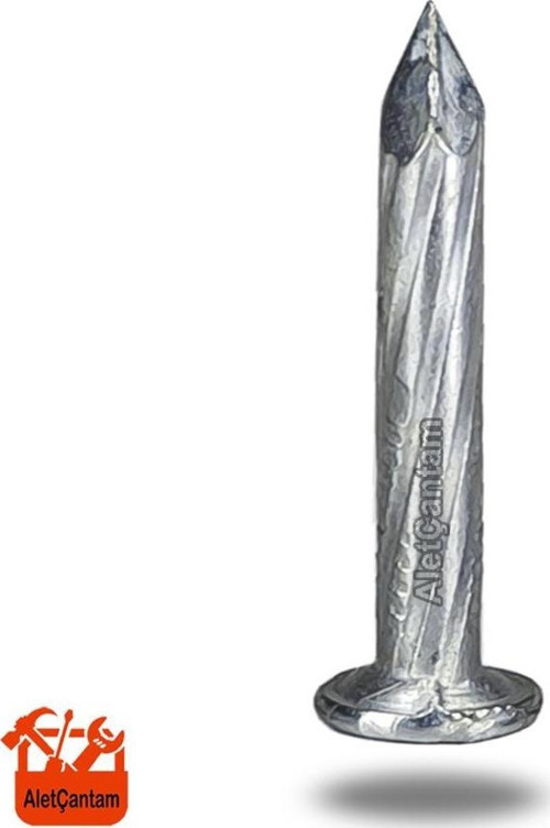 Çelik Çivi Beton Çivisi Beyaz Galvaniz Kaplamalı (100'Lü Paket) 8 CM
