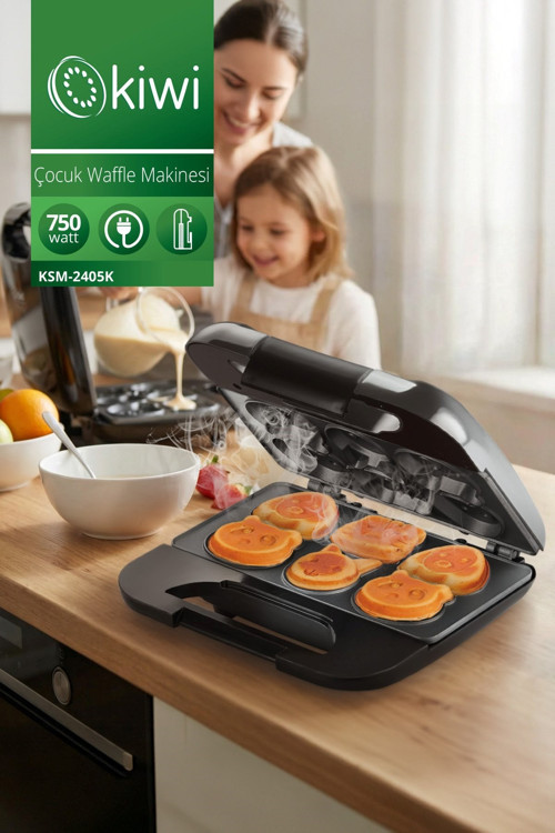 KSM-2405k Elektrikli Çocuk Waffle Makinesi Siyah