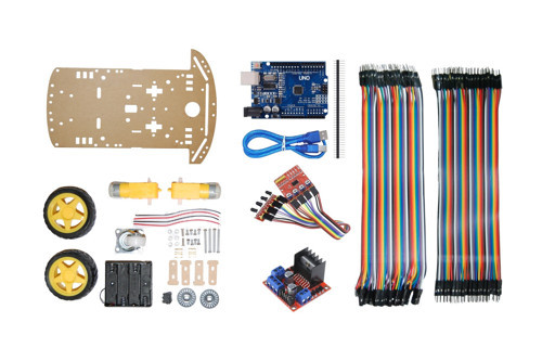 Çizgi İzleyen Robot Araba Kiti (2WD + Arduino + Motor Sürücü + 4 Kanal Sensör) - Jumper Kablo Hediyeli