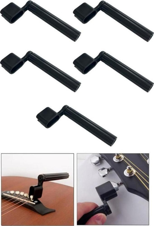 W11-BK-5X Gitar Tel Sarıcı Gitar Burgu Çevirici (Siyah 5 Adet)