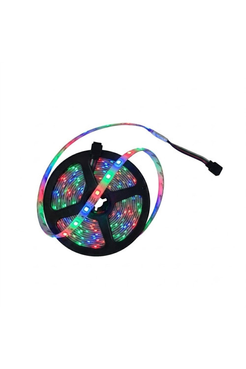 5 Metre Çok Renkli RGB LED Şerit Işık Silikonlu İç ve Dış Mekan Aydınlatma