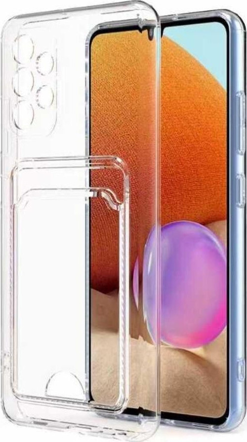 Galaxy A33 5G Kılıf Kartlıklı Şeffaf Zore Setra Clear Silikon Kapak