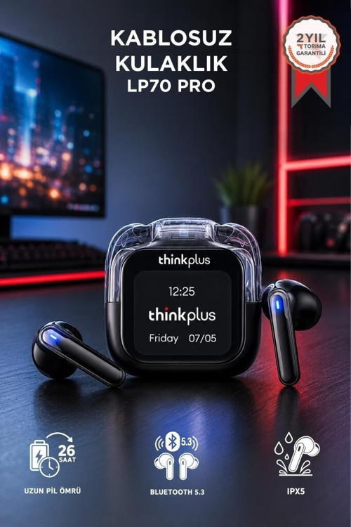 Özel Üretim Thinkplus Tws 5.4 LP70 Pro Siyah Spor Seyahat Çalışma