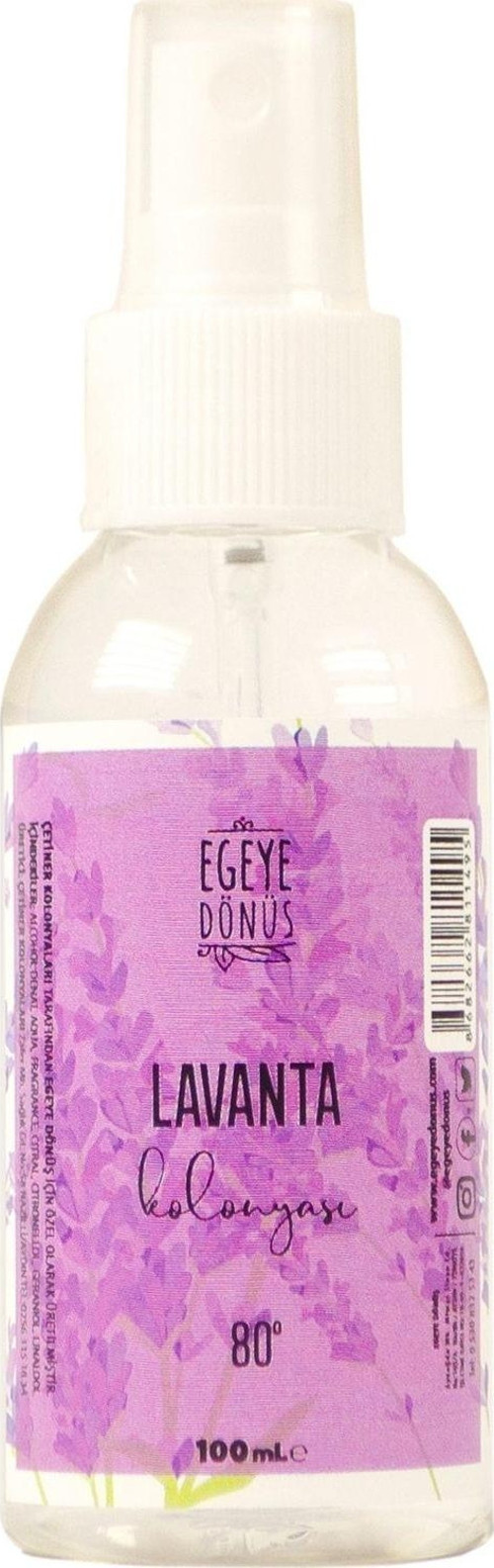Çanta Cep Boy Lavanta Kolonyası Sprey - 100 Ml. (80 DERECE) - (PARFÜMLÜ)