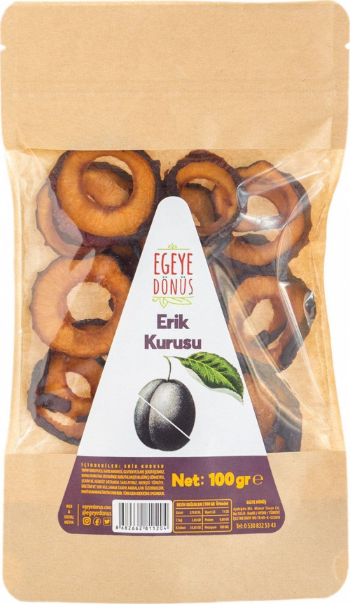 Şekersiz Erik Meyvesi Kurusu Cipsi - 100 gr (YÜKSEK AROMA - KOKTEYL MEYVESİ-KORUYUCU İÇERMEZ)