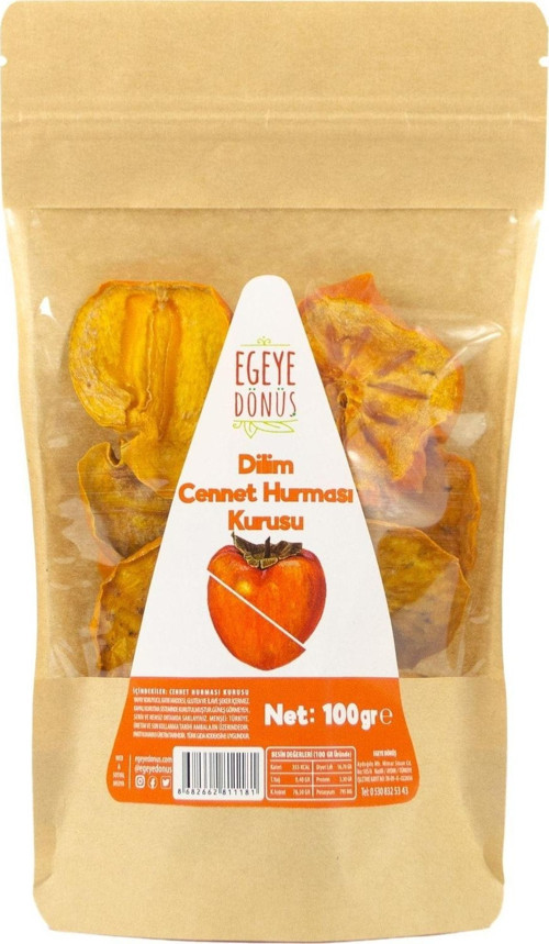 Şekersiz Trabzon Hurması-cennet Elması-cennet Hurması Meyvesi Kurusu(DİLİM)-100 gr(KORUYUCUİÇERMEZ)