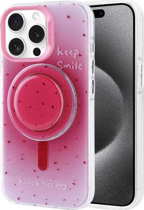Apple iPhone 15 Pro Max Kılıf Magsafe Şarj Özellikli Tak-Çıkar Pop Soketli Zore Tiktok Kapak