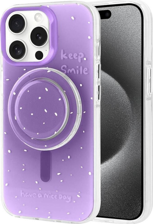 Apple iPhone 15 Pro Max Kılıf Magsafe Şarj Özellikli Tak-Çıkar Pop Soketli Zore Tiktok Kapak