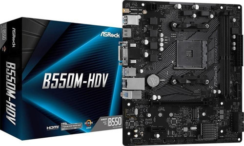 B550M-HDV DDR4 Anakart + AMD Ryzen 7 5700X TRAY İşlemci + AMD FAN ( MPK BUNDLE)