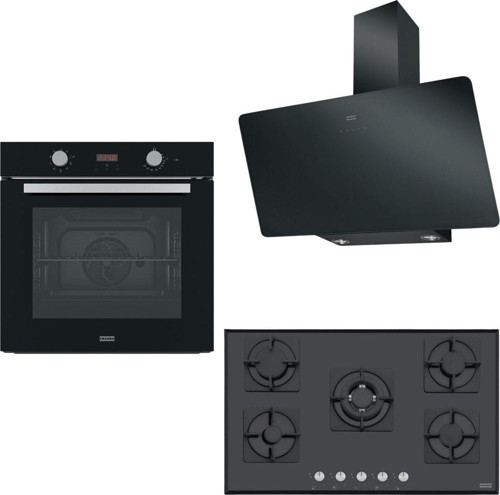 Siyah Ankastre Set (FPJ 915 V BK A-FHNS 905 4G TC B-FSL 86 H BK)K C-