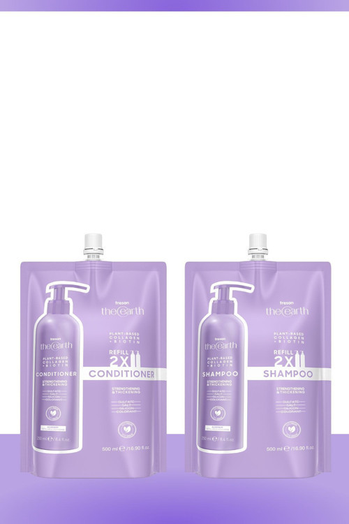 Plant Based Collagen +Biotin Şampuan & Saç Kremi Refill Pouch 500 Ml