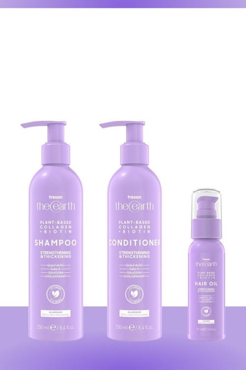 Plant Based Collagen +Biotin Şampuan 250 Ml + Saç Kremi 250 Ml + Saç Yağı 75 Ml