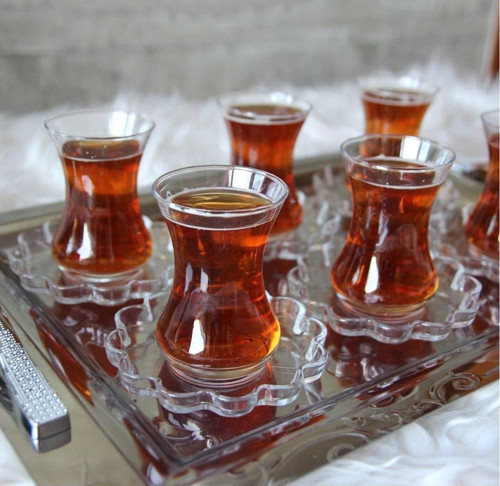 96293 melis çay seti - çay bardağı çay tabağı takımı 12 parça papatya