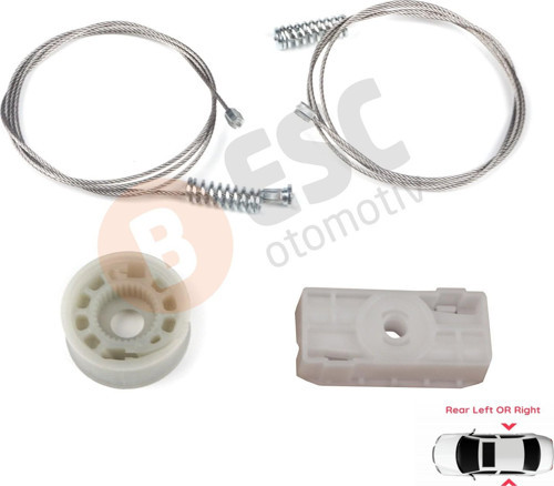 BMW 3 Serisi E46 2 Kapı Convertible 1999-2006 İçin Arka Cam Kriko Tamir Seti 51378229593