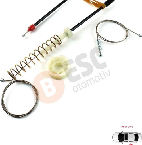 BMW 5 Serisi E39 04/1999-2004 4/5 Kapı Makyajlı Kasa 51358252429 İçin Arka Sol Cam Kriko Tamir Seti