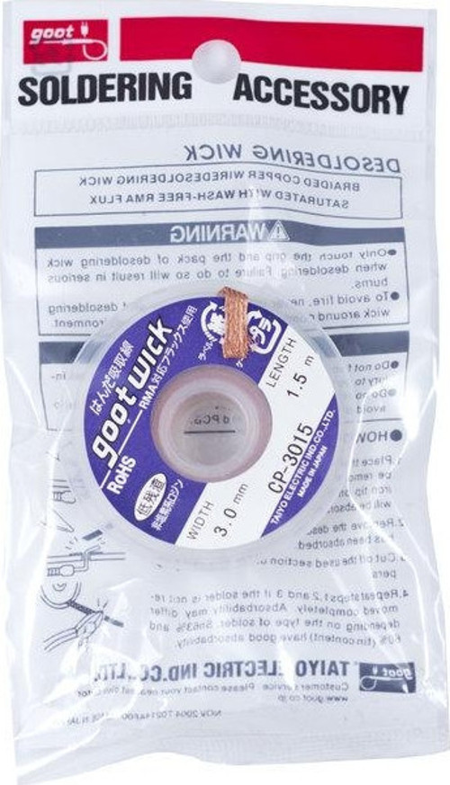 10 Adet Gootwick Cp-3015 3.0Mm X 1.5Mt. Lehim Temizleme Çekme Tel