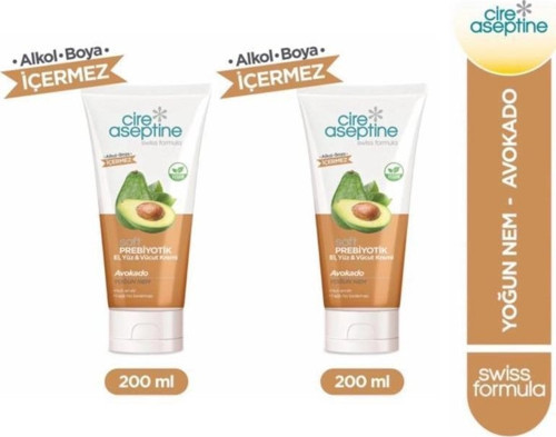 Soft Prebiyotik Avokado El,Yüz ve Vücut Kremi 200 Ml 2 Adet