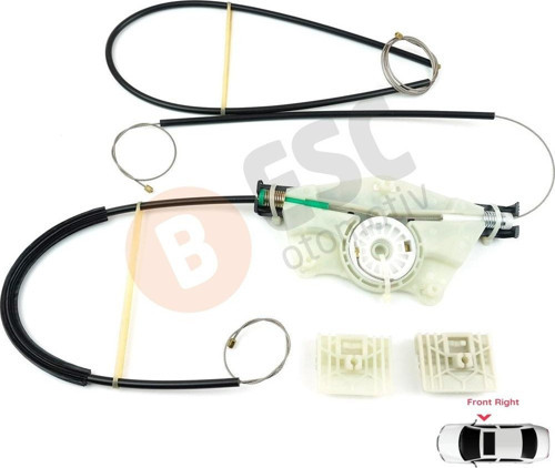 VW Touareg MK1 7L Porsche Cayenne 9PA 955 957 2002-2010 İçin Elektrikli Ön Sağ Cam Kriko Tamir Seti