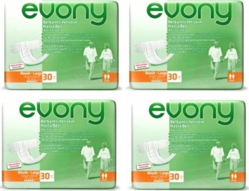 Belbantlı Hasta Bezi 120'Li Büyük Large Beden 30Lu 4 Paket