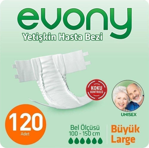 Belbantlı Large (Büyük Boy) Yetişkin Hasta Bezi 120 Adet