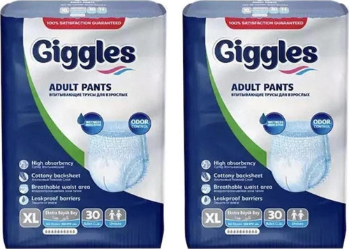 Külot Bez Xlarge 30 Lu Extra Büyük Boy 2 Paket 60 Adet