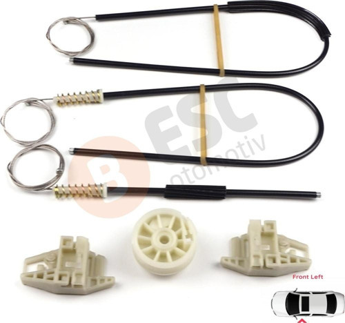 Peugeot 206 206+ 1998-2012 4/5 Kapı 9221E9 9221G0 İçin Elektrikli Ön Sol Kapı Cam Kriko Tamir Seti