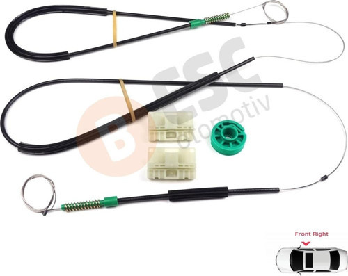 Audi A3 S3 MK1 8L1 1996-2003 2/3 Kapı Hatchback Coupe 8L3837462 İçin Sağ Kapı Cam Kriko Tamir Seti