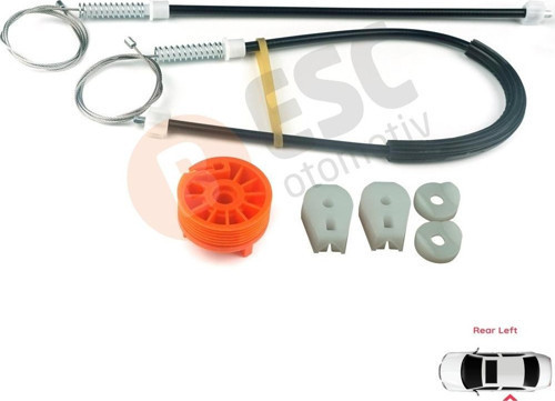 Peugeot 307 3B 2003-2009 Cabriolet Convertible 922393 İçin Elektrikli Arka Sol Cam Kriko Tamir Seti