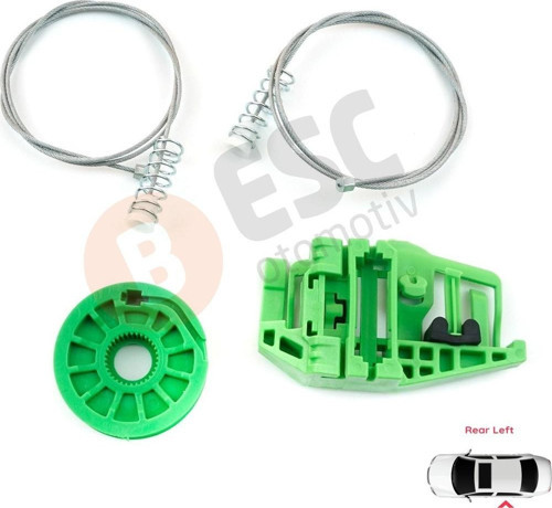 BMW 3 Serisi E90 E91 2004-2012 4/5 Kapı 51357140589 İçin Elektrikli Arka Sol Cam Kriko Tamir Seti