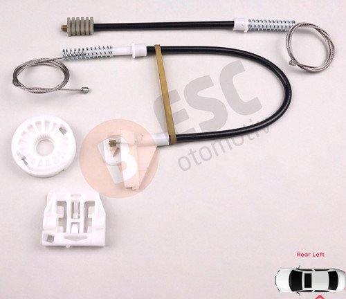 Skoda Octavia MK1 1U 2001-2010 Makyajlı Kasa İçin Elektrikli Arka Sol Kapı Cam Kriko Tamir Seti