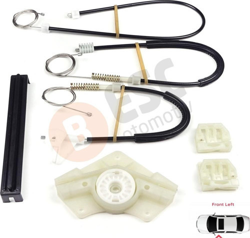 Skoda Octavia MK1 2001-2010 Makyajlı Kasa İçin Elektrikli Ön Sol Kapı Cam Kriko Tamir Seti Kapaklı