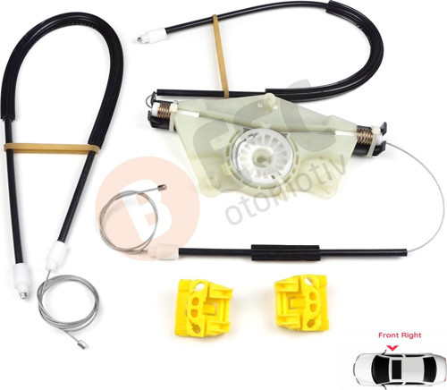VW Golf MK4 1J1 1997-2006 2/3 Kapı HB Coupe 1J3837462 İçin Elektrikli Sağ Kapı Cam Kriko Tamir Seti