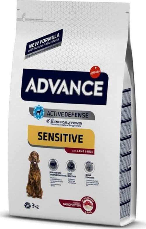 Advance Sensitive Kuzu Etli Hassas Yetişkin Köpek Maması 3 kg