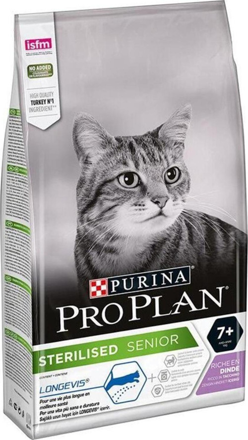 Pro Plan Sterilised 7 Yaş Üzeri Hindili Kısırlaştırılmış Kedi Maması 3 kg