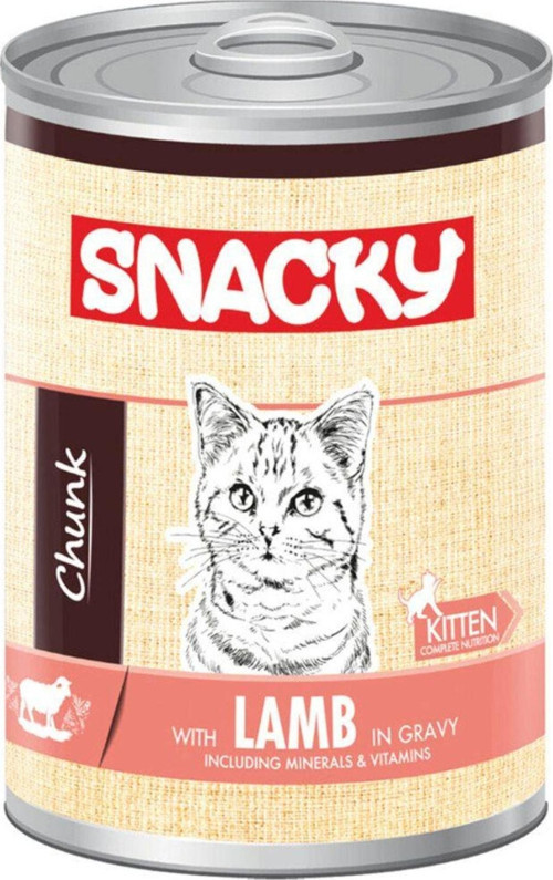 Snacky Chunk Yavru Kedi Konservesi Kuzu Etli- 400gr