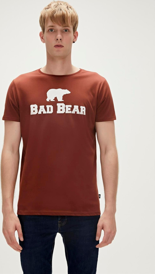 Bear Tee T-Shirt Woody Kahverengi Logo Baskılı Erkek Tişört