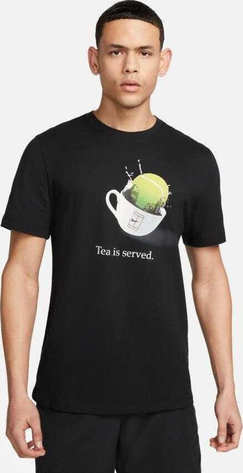 FD0030 Court Dri Fit Tee Wimbledon Siyah Erkek Tişört