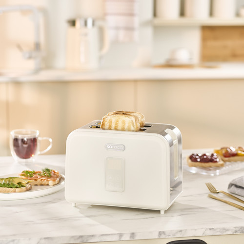 Multicrust Retro Ekmek Kızartma Makinesi Cream