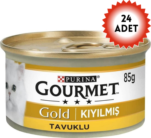 Gold Kıyılmış Tavuklu Kedi Konservesi 85gr x 24 Adet