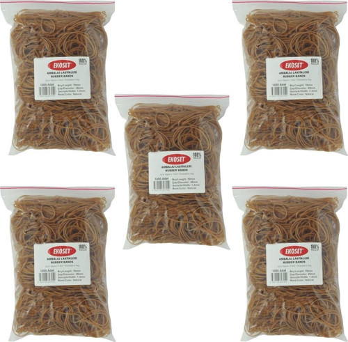 70mm Kauçuk Paket Ambalaj Para Lastiği 5.000 Adet
