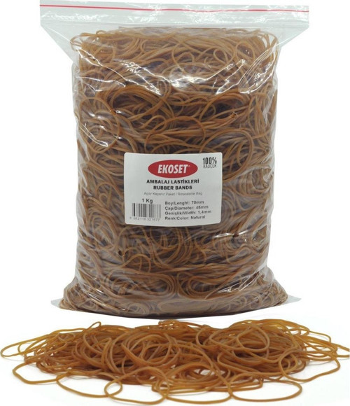 Kauçuk Paket Ambalaj Para Lastiği 70'lik 1Kg 70mm