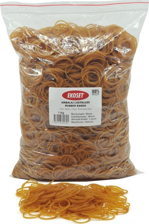 Kauçuk Paket Ambalaj Toka Maydanoz Para Lastiği 40lık 1Kg 40mm