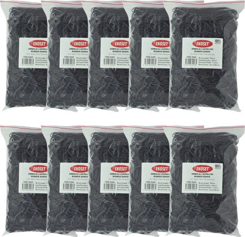 Siyah Paket Ambalaj Para Lastiği 70mm 10.000 Adet