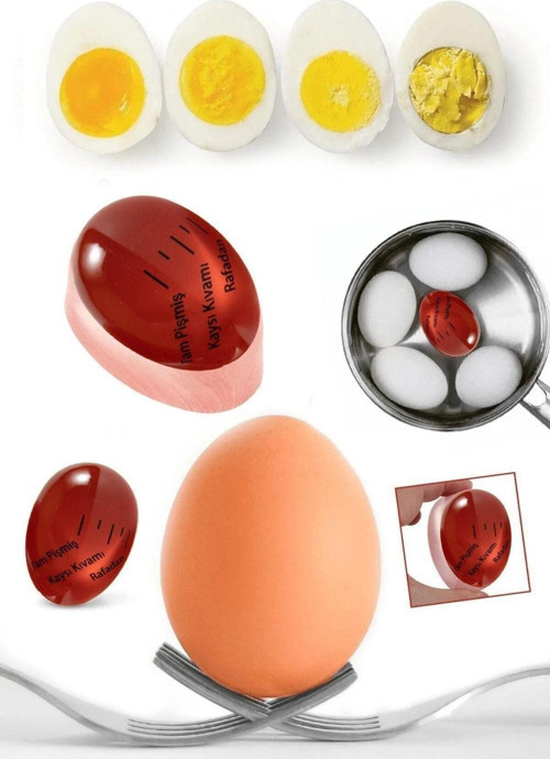 1 Adet Yumurta Haşlama Ve Pişirme Aparatı Zamanlayıcı Dublör Yumurta Egg Timer