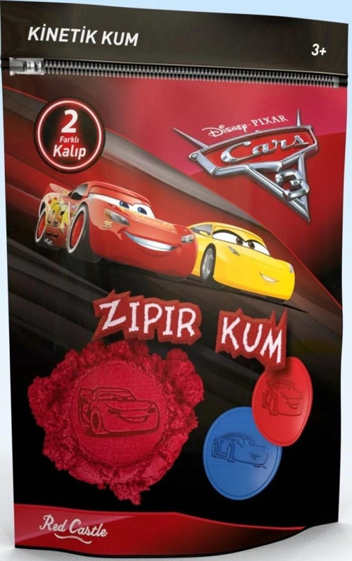 Disney Cars 3 Zıpır Kum Kırmızı 250 g-Red Castle ZKP250-02