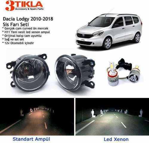 Dacia Lodgy Beyaz Led Xenon Sis Farı Seti