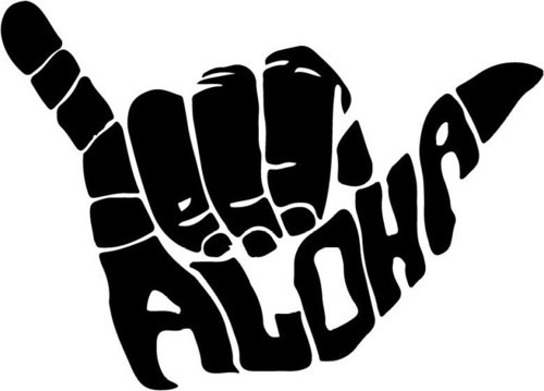 Aloha El Illustration Sticker (Oto-Motor-Laptop-Duvar-Dekor) 20 x 14 cm