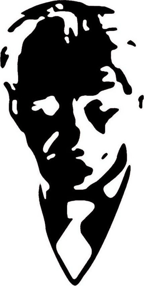 Atatürk Portre Sticker (Oto-Motor-Laptop-Duvar-Dekor) 10 x 20 cm