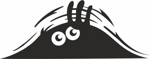 Hilal Gözlü Sticker (Oto-Motor-Laptop-Duvar-Dekor) 20 x 8 cm