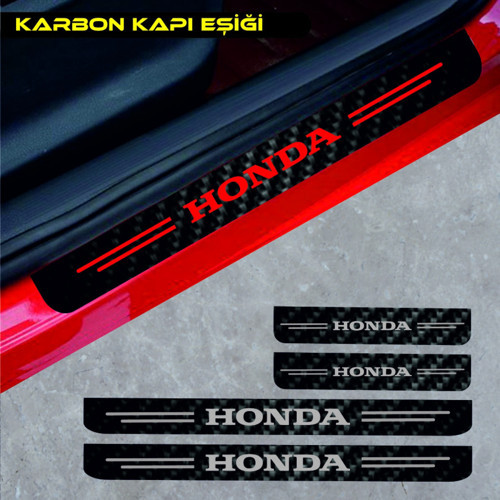 Honda Civic İçin Uyumlu Aksesuar Oto Bagaj Ve Kapı Eşiği Sticker Seti Karbon